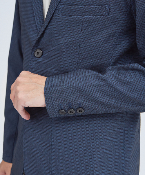 ABAHOUSE GRAY（アバハウスグレイ）の「【セットアップ対応 / ハイパーストレッチ】バーズアイ ジャケット（テーラードジャケット・メンズ・ネイビー/グレイッシュベージュ/ブルー/チャコールグレー・44/46/48/50）」の11枚目の写真