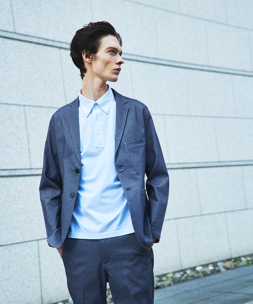 ABAHOUSE GRAY（アバハウスグレイ）の「【セットアップ対応 / ハイパーストレッチ】バーズアイ ジャケット（テーラードジャケット・メンズ・ネイビー/グレイッシュベージュ/ブルー/チャコールグレー・44/46/48/50）」の22枚目の写真