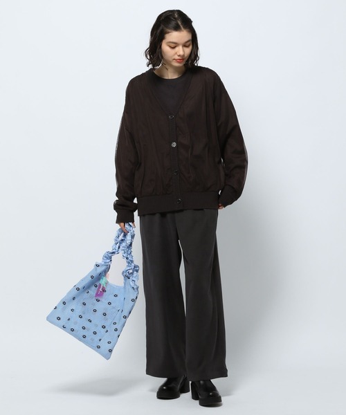 niko and...（ニコアンド）の「チュールドッキングVカーディガン（カーディガン/ボレロ・レディース・オレンジ/アイボリー/ブラック・SHORT/LONG）」の17枚目の写真