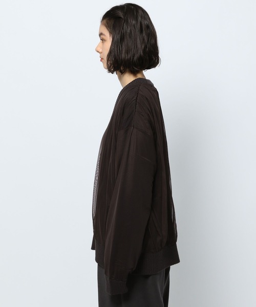 niko and...（ニコアンド）の「チュールドッキングVカーディガン（カーディガン/ボレロ・レディース・オレンジ/アイボリー/ブラック・SHORT/LONG）」の19枚目の写真