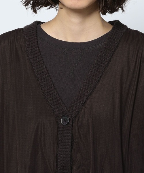 niko and...（ニコアンド）の「チュールドッキングVカーディガン（カーディガン/ボレロ・レディース・オレンジ/アイボリー/ブラック・SHORT/LONG）」の18枚目の写真