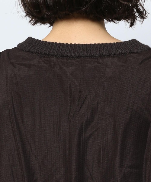 niko and...（ニコアンド）の「チュールドッキングVカーディガン（カーディガン/ボレロ・レディース・オレンジ/アイボリー/ブラック・SHORT/LONG）」の10枚目の写真