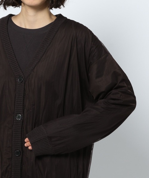 niko and...（ニコアンド）の「チュールドッキングVカーディガン（カーディガン/ボレロ・レディース・オレンジ/アイボリー/ブラック・SHORT/LONG）」の13枚目の写真