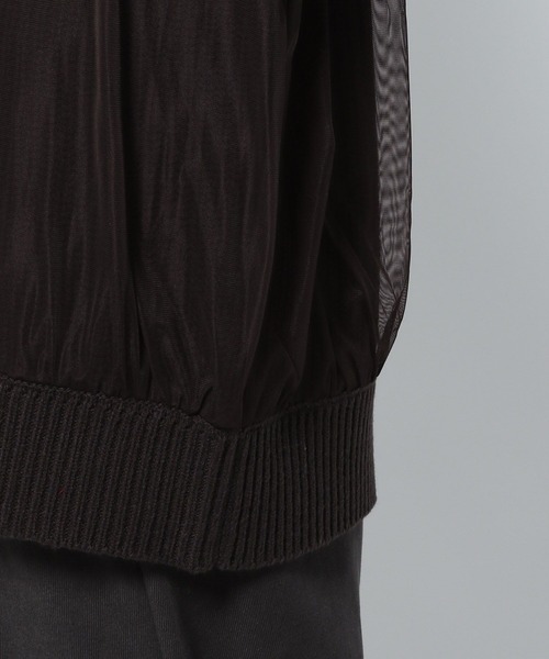 niko and...（ニコアンド）の「チュールドッキングVカーディガン（カーディガン/ボレロ・レディース・オレンジ/アイボリー/ブラック・SHORT/LONG）」の5枚目の写真