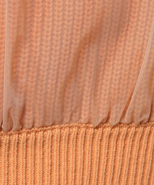 niko and...（ニコアンド）の「チュールドッキングVカーディガン（カーディガン/ボレロ・レディース・オレンジ/アイボリー/ブラック・SHORT/LONG）」の7枚目の写真