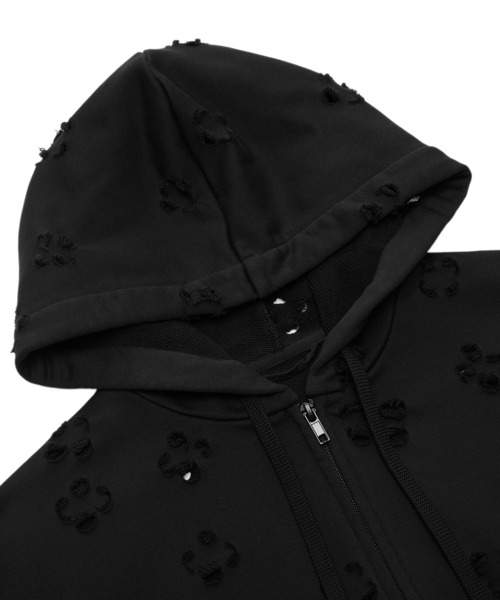 JNBY(ジェーエヌビーワイ)の「Laser-cut Floral Hooded Sweatshirt(パーカー・レディース・ブラック/ホワイト・40/38/36)」の18枚目の写真