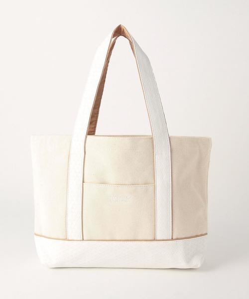 Another Edition(アナザーエディション)の「キャンバストートMサイズ/AE CANVAS TOTE M(トートバッグ・レディース・ホワイト/ブラック/ブラウン・フリー)」の1枚目の写真