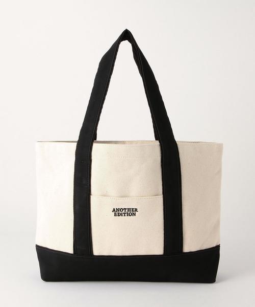 Another Edition(アナザーエディション)の「キャンバストートMサイズ/AE CANVAS TOTE M(トートバッグ・レディース・ホワイト/ブラック/ブラウン・フリー)」の2枚目の写真