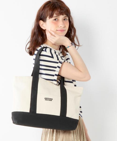 Another Edition(アナザーエディション)の「キャンバストートMサイズ/AE CANVAS TOTE M(トートバッグ・レディース・ホワイト/ブラック/ブラウン・フリー)」の11枚目の写真