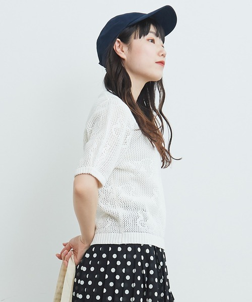 bulle de savon サマーニット　おはなニットプルオーバー セール】おはなニット プルオーバー（ニット/セーター）｜bulle