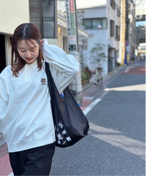 kaoyorinakami(カオヨリナカミ)の「kaonaka eco bag / カオナカエコバック(エコバッグ/サブバッグ・メンズ・ブラック/アイボリー・FREE)」の11枚目の写真