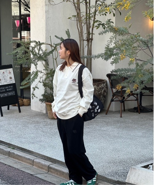 kaoyorinakami(カオヨリナカミ)の「kaonaka eco bag / カオナカエコバック(エコバッグ/サブバッグ・メンズ・ブラック/アイボリー・FREE)」の12枚目の写真