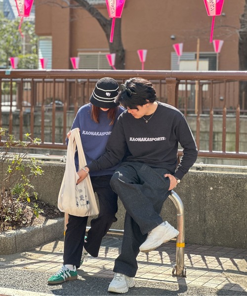 kaoyorinakami(カオヨリナカミ)の「kaonaka eco bag / カオナカエコバック(エコバッグ/サブバッグ・メンズ・ブラック/アイボリー・FREE)」の4枚目の写真