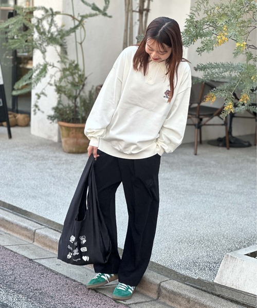 kaoyorinakami(カオヨリナカミ)の「kaonaka eco bag / カオナカエコバック(エコバッグ/サブバッグ・メンズ・ブラック/アイボリー・FREE)」の15枚目の写真
