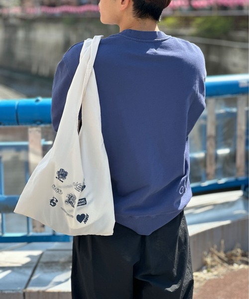 kaoyorinakami(カオヨリナカミ)の「kaonaka eco bag / カオナカエコバック(エコバッグ/サブバッグ・メンズ・ブラック/アイボリー・FREE)」の19枚目の写真