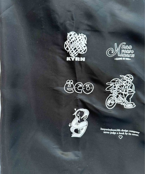kaoyorinakami(カオヨリナカミ)の「kaonaka eco bag / カオナカエコバック(エコバッグ/サブバッグ・メンズ・ブラック/アイボリー・FREE)」の22枚目の写真