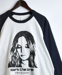 セール】ラグラン プリント ロングスリーブTシャツ/リンガー ロンT【IR