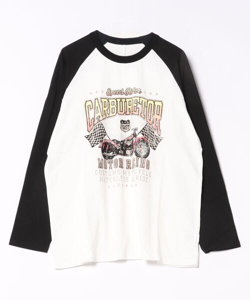 KRY ロンT スカルプリント ラグランスリーブ Tシャツ 楽天市場】ラグラン（柄スカル）（Tシャツ・カットソー