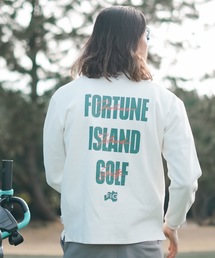 Fortune Island Golf（フォーチューンアイランドゴルフ）の「【Fortune Island Golf】Script Mock Neck  L/S Tee/長袖モックネックTシャツ（Tシャツ/カットソー）」