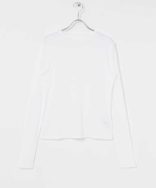 URBAN RESEARCH（アーバンリサーチ）の「強撚シアーカットソー（Tシャツ/カットソー・レディース・ピンク/イエロー/オフホワイト/チャコールグレー・FREE）」の5枚目の写真