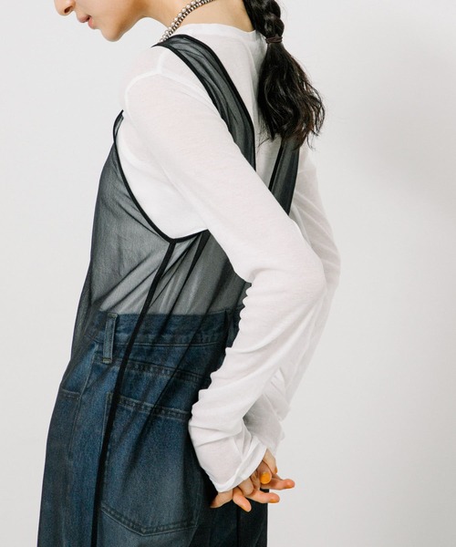 URBAN RESEARCH（アーバンリサーチ）の「強撚シアーカットソー（Tシャツ/カットソー・レディース・ピンク/イエロー/オフホワイト/チャコールグレー・FREE）」の7枚目の写真