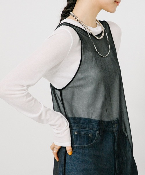 URBAN RESEARCH（アーバンリサーチ）の「強撚シアーカットソー（Tシャツ/カットソー・レディース・ピンク/イエロー/オフホワイト/チャコールグレー・FREE）」の9枚目の写真