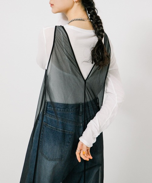 URBAN RESEARCH（アーバンリサーチ）の「強撚シアーカットソー（Tシャツ/カットソー・レディース・ピンク/イエロー/オフホワイト/チャコールグレー・FREE）」の10枚目の写真