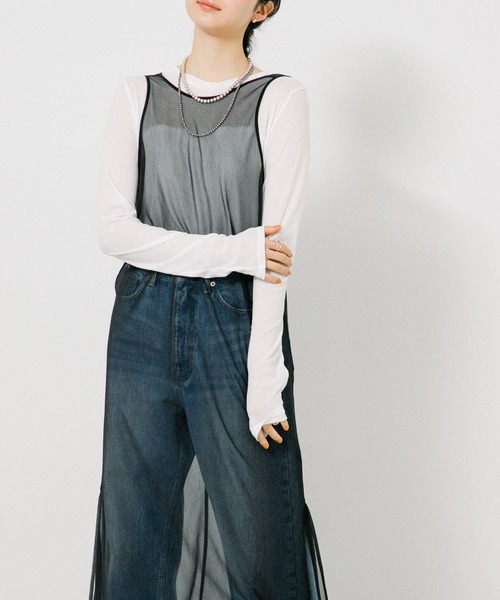 URBAN RESEARCH（アーバンリサーチ）の「強撚シアーカットソー（Tシャツ/カットソー・レディース・ピンク/イエロー/オフホワイト/チャコールグレー・FREE）」の12枚目の写真