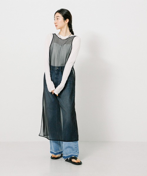 URBAN RESEARCH（アーバンリサーチ）の「強撚シアーカットソー（Tシャツ/カットソー・レディース・ピンク/イエロー/オフホワイト/チャコールグレー・FREE）」の14枚目の写真