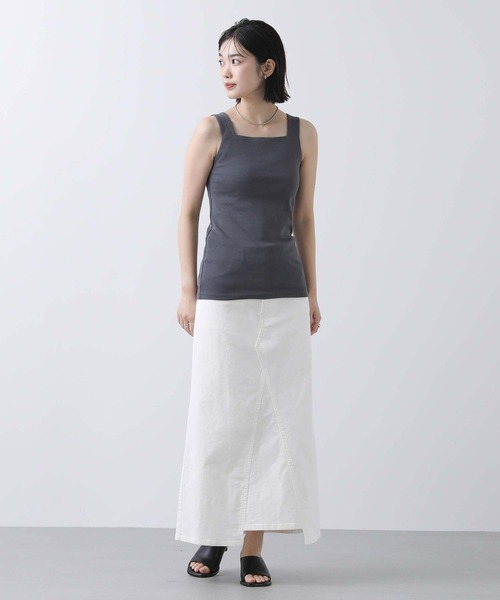 Gready Brilliant（グレディブリリアン）の「フライス２ｗａｙタンク（タンクトップ・レディース・ライトグレー/オフホワイト/チャコールグレー/ライトブルー・38）」の12枚目の写真