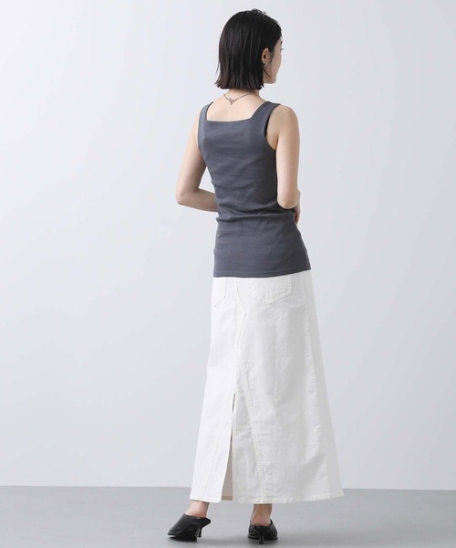 Gready Brilliant（グレディブリリアン）の「フライス２ｗａｙタンク（タンクトップ・レディース・ライトグレー/オフホワイト/チャコールグレー/ライトブルー・38）」の14枚目の写真