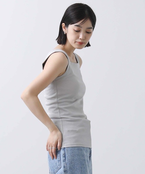 Gready Brilliant（グレディブリリアン）の「フライス２ｗａｙタンク（タンクトップ・レディース・ライトグレー/オフホワイト/チャコールグレー/ライトブルー・38）」の19枚目の写真