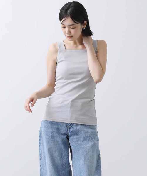 Gready Brilliant（グレディブリリアン）の「フライス２ｗａｙタンク（タンクトップ・レディース・ライトグレー/オフホワイト/チャコールグレー/ライトブルー・38）」の21枚目の写真