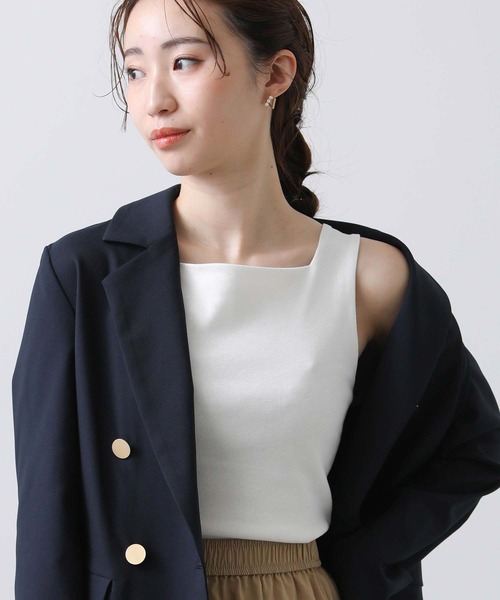 Gready Brilliant（グレディブリリアン）の「フライス２ｗａｙタンク（タンクトップ・レディース・ライトグレー/オフホワイト/チャコールグレー/ライトブルー・38）」の11枚目の写真