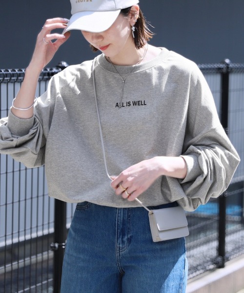 reca（レカ）の「ちびロゴスウェット（Tシャツ/カットソー・レディース・ネイビー/グレー/オフホワイト・FREE）」の3枚目の写真
