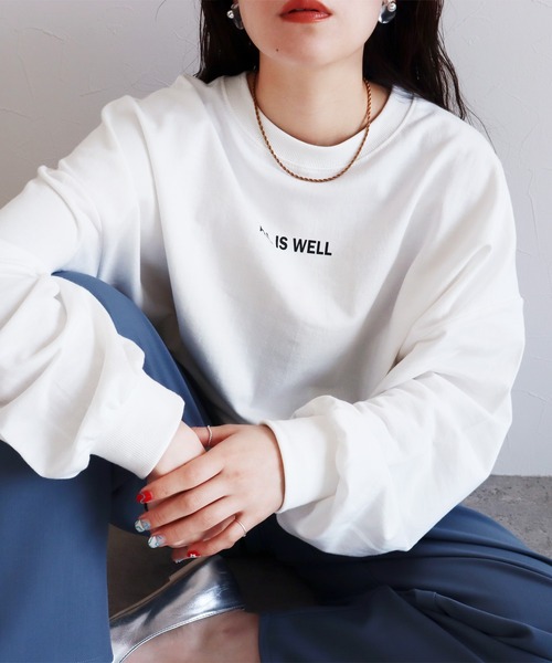 reca（レカ）の「ちびロゴスウェット（Tシャツ/カットソー・レディース・ネイビー/グレー/オフホワイト・FREE）」の4枚目の写真