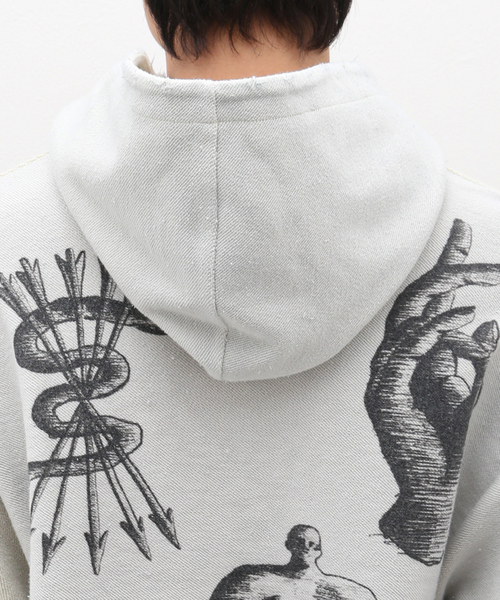 EDIFICE(エディフィス)の「【untitled artworks / アンタイトルドアートワークス】Hoodie Reversed Double(パーカー・メンズ・アイボリー・SMALL)」の9枚目の写真