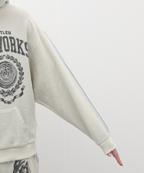 EDIFICE(エディフィス)の「【untitled artworks / アンタイトルドアートワークス】Hoodie Reversed Double(パーカー・メンズ・アイボリー・SMALL)」の10枚目の写真