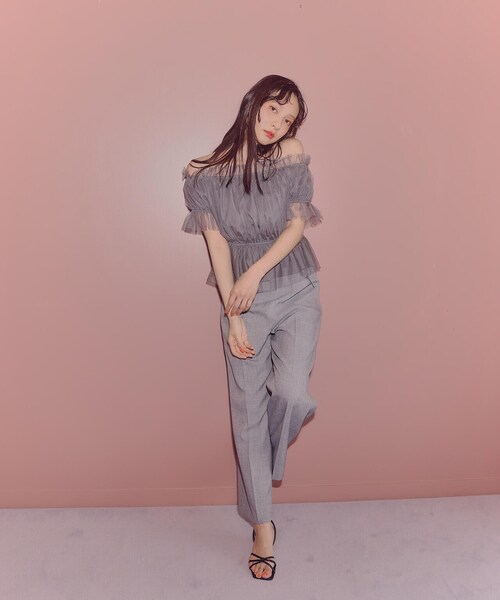 PROPORTION BODY DRESSING（プロポーションボディドレッシング）の「タックワイドパンツ / 1214130407（その他パンツ・レディース・ホワイト系その他/ブラック/ブルー・SMALL/MEDIUM）」の19枚目の写真