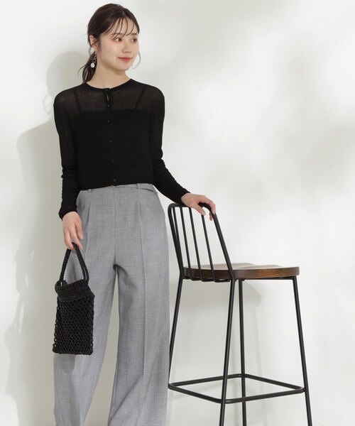 PROPORTION BODY DRESSING（プロポーションボディドレッシング）の「タックワイドパンツ / 1214130407（その他パンツ・レディース・ホワイト系その他/ブラック/ブルー・SMALL/MEDIUM）」の6枚目の写真