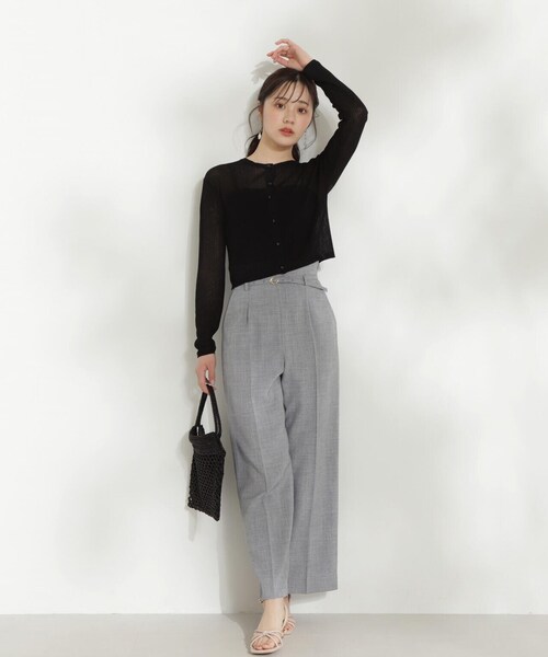 PROPORTION BODY DRESSING（プロポーションボディドレッシング）の「タックワイドパンツ / 1214130407（その他パンツ・レディース・ホワイト系その他/ブラック/ブルー・SMALL/MEDIUM）」の7枚目の写真