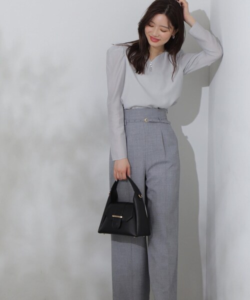 PROPORTION BODY DRESSING（プロポーションボディドレッシング）の「タックワイドパンツ / 1214130407（その他パンツ・レディース・ホワイト系その他/ブラック/ブルー・SMALL/MEDIUM）」の10枚目の写真