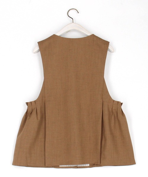 NICOLE white（ニコルホワイト）の「サイドタックジレ（ベスト・レディース・モカ/グレー/ブラック・FREE）」の8枚目の写真