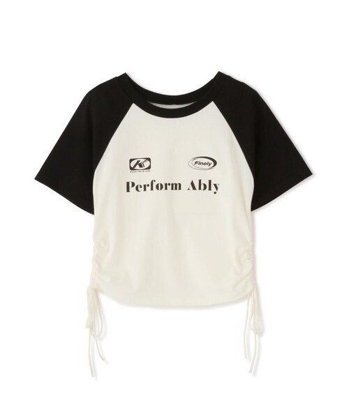 FREE'S MART(フリーズマート)の「◆ドロストラグランTシャツ(Tシャツ/カットソー・レディース・ホワイト/レッド・FREE)」の3枚目の写真
