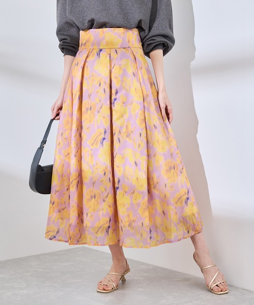 セール】ブラーフラワー柄スカート（スカート）｜ROPE' PICNIC（ロペ