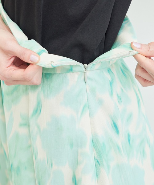 ROPE' PICNIC（ロペピクニック）の「ブラーフラワー柄スカート（スカート・レディース・ターコイズブルー/ラベンダー・38/36）」の21枚目の写真