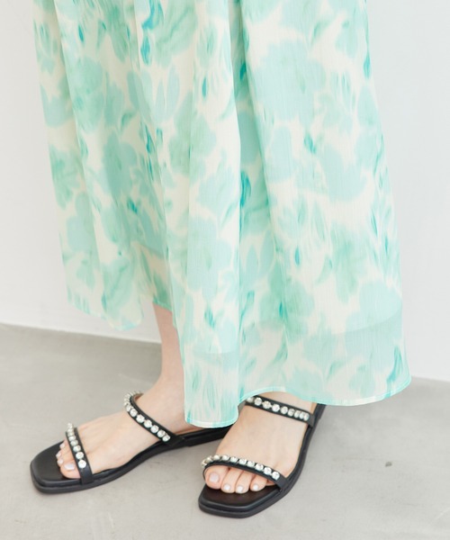 ROPE' PICNIC（ロペピクニック）の「ブラーフラワー柄スカート（スカート・レディース・ターコイズブルー/ラベンダー・38/36）」の20枚目の写真