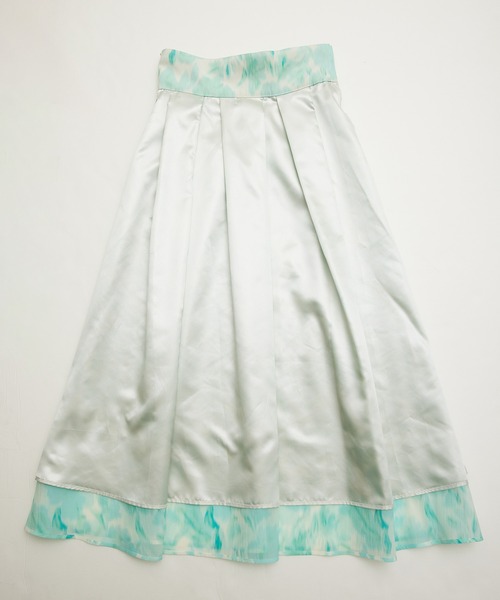 ROPE' PICNIC（ロペピクニック）の「ブラーフラワー柄スカート（スカート・レディース・ターコイズブルー/ラベンダー・38/36）」の19枚目の写真