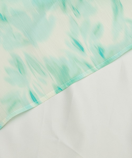 ROPE' PICNIC（ロペピクニック）の「ブラーフラワー柄スカート（スカート・レディース・ターコイズブルー/ラベンダー・38/36）」の18枚目の写真