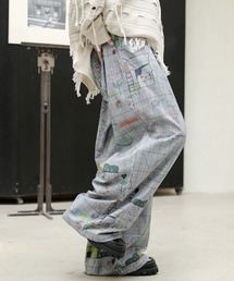 FVLMEN（フルメン）の「【FVLMEN】illustration paint check relax Pants/イラストレーション ペイント チェック リラックス パンツ（その他パンツ）」